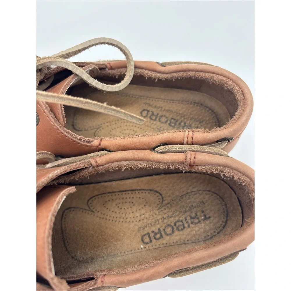 Tribord‎ Women's Brown Leather Boat Shoes Size 6.5 Made In Portugal